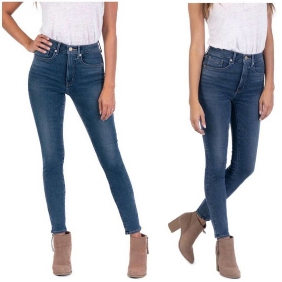 Revtown High Rise Skinny Jeans Decade Denim Dark Wash Blue Size 28 Tall - Picture 12 of 12